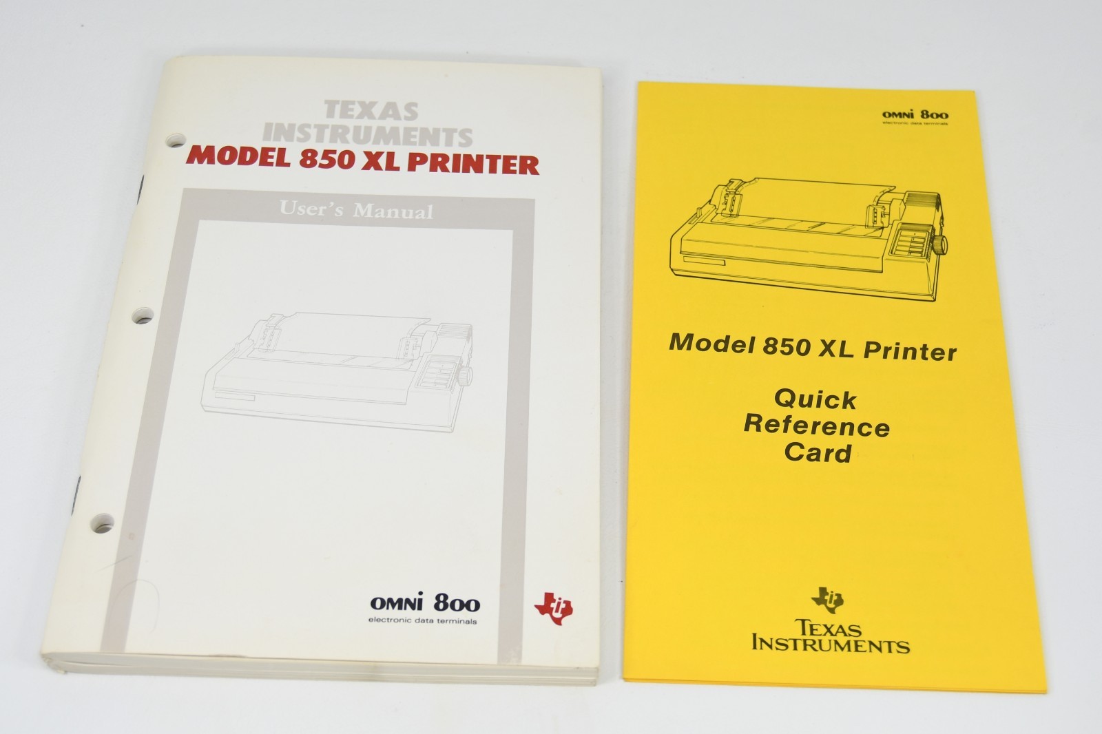 Vintage 1980s Texas Instruments Omni 800 Series Model 850 XL Printer Manual