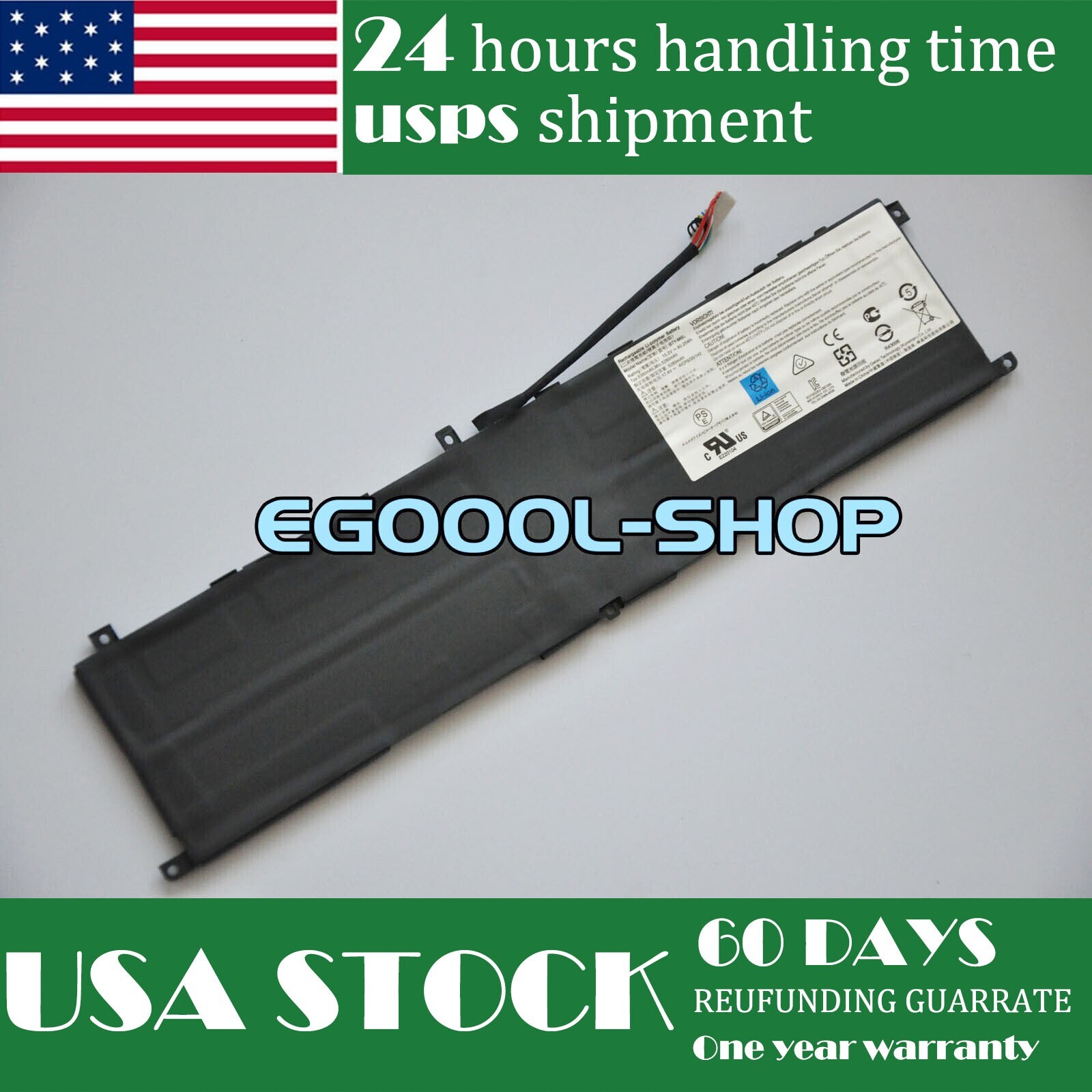 USA new OEM Genuine MSI GS65 P65 PS63 GS65 Stealth Thin P65 Creator 8RF Battery