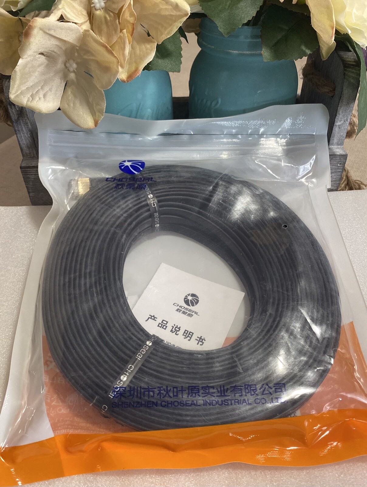 Choseal Cat7 Ethernet Cable 20M/25ft Flat Internet Network Computer Gold End New