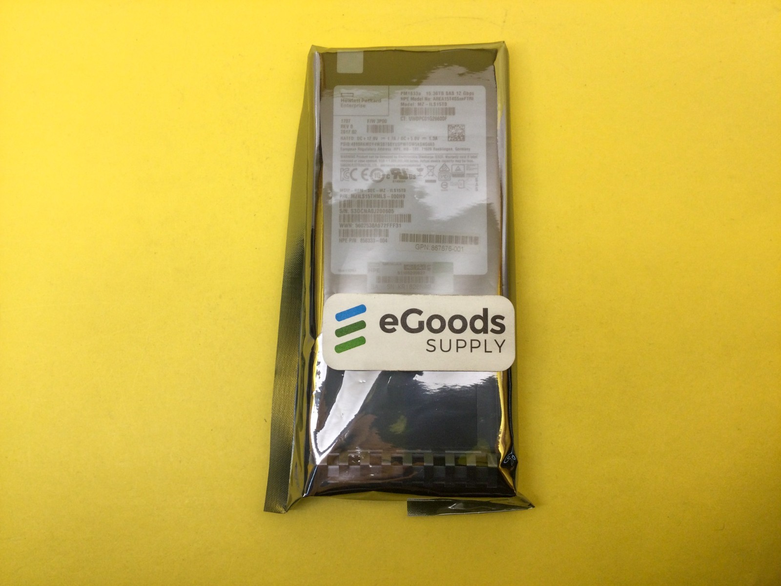 P9M63B HPE 3PAR 20000 15.36TB SAS SFF (2.5IN) FIPS ENCRYPTED SSD 867547-001 New