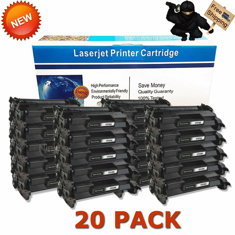 20pk Black Toner for HP CF226A 26A LaserJet Pro M402dn M402n M426fdw M426fdn MFP