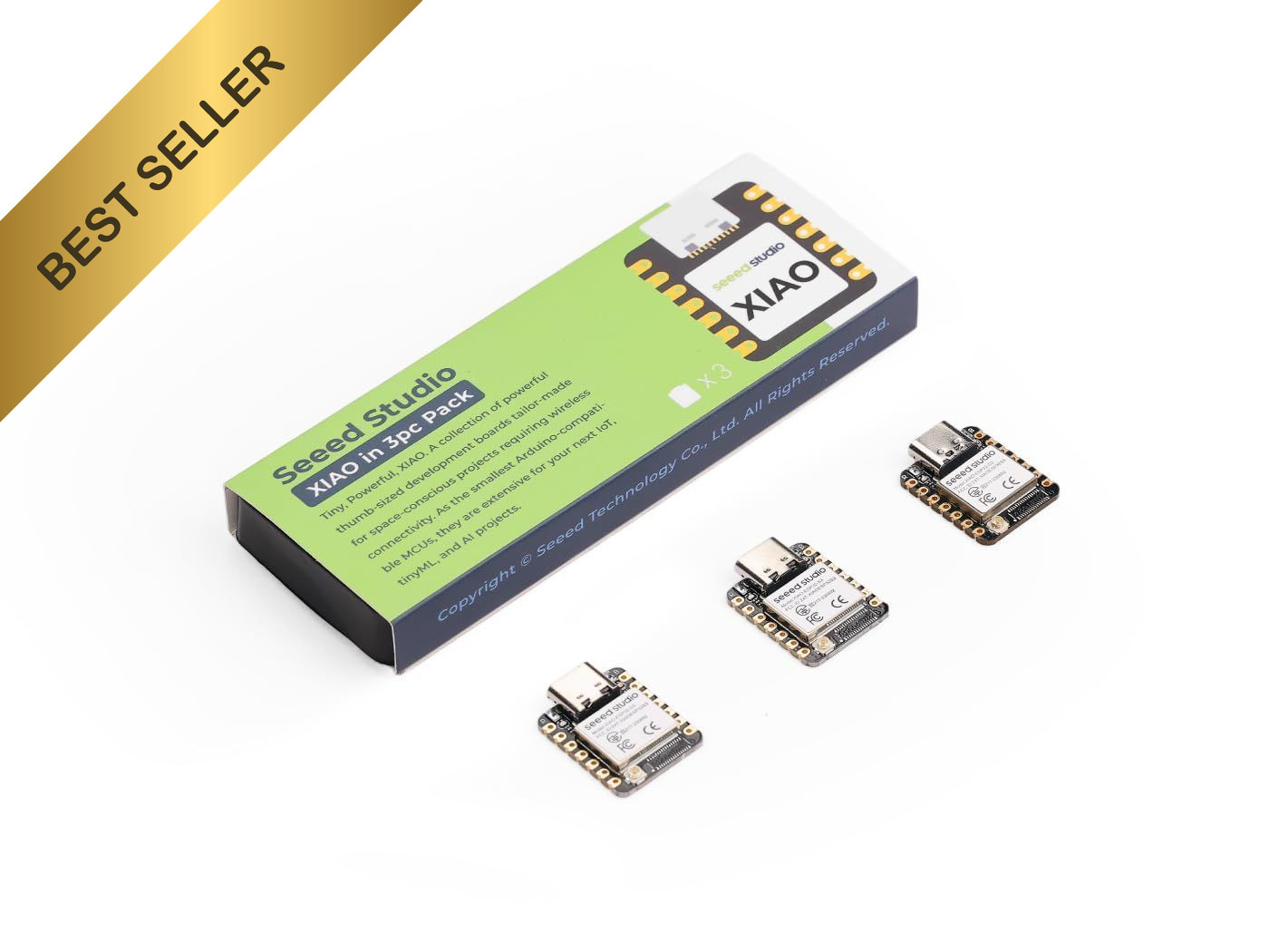 Seeed XIAO ESP32S3 3 Pack WiFi BLE 5.0 8MB PSRAM 8MB Flash Development Board