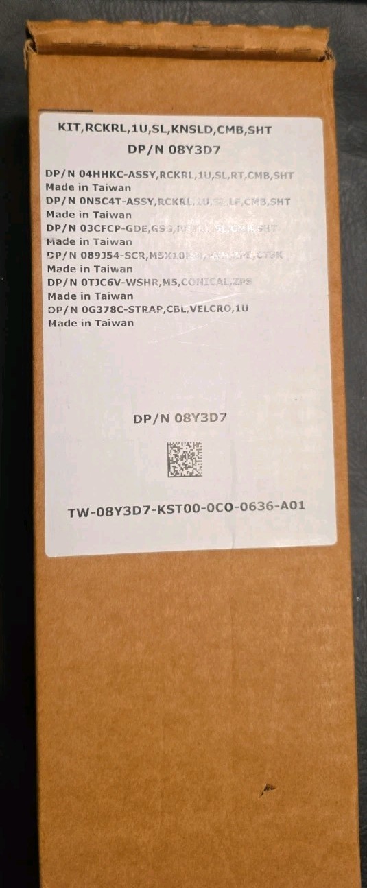 Dell PowerEdge 1U ReadyRails Sliding Rail Kit - DP/N 08Y3D7