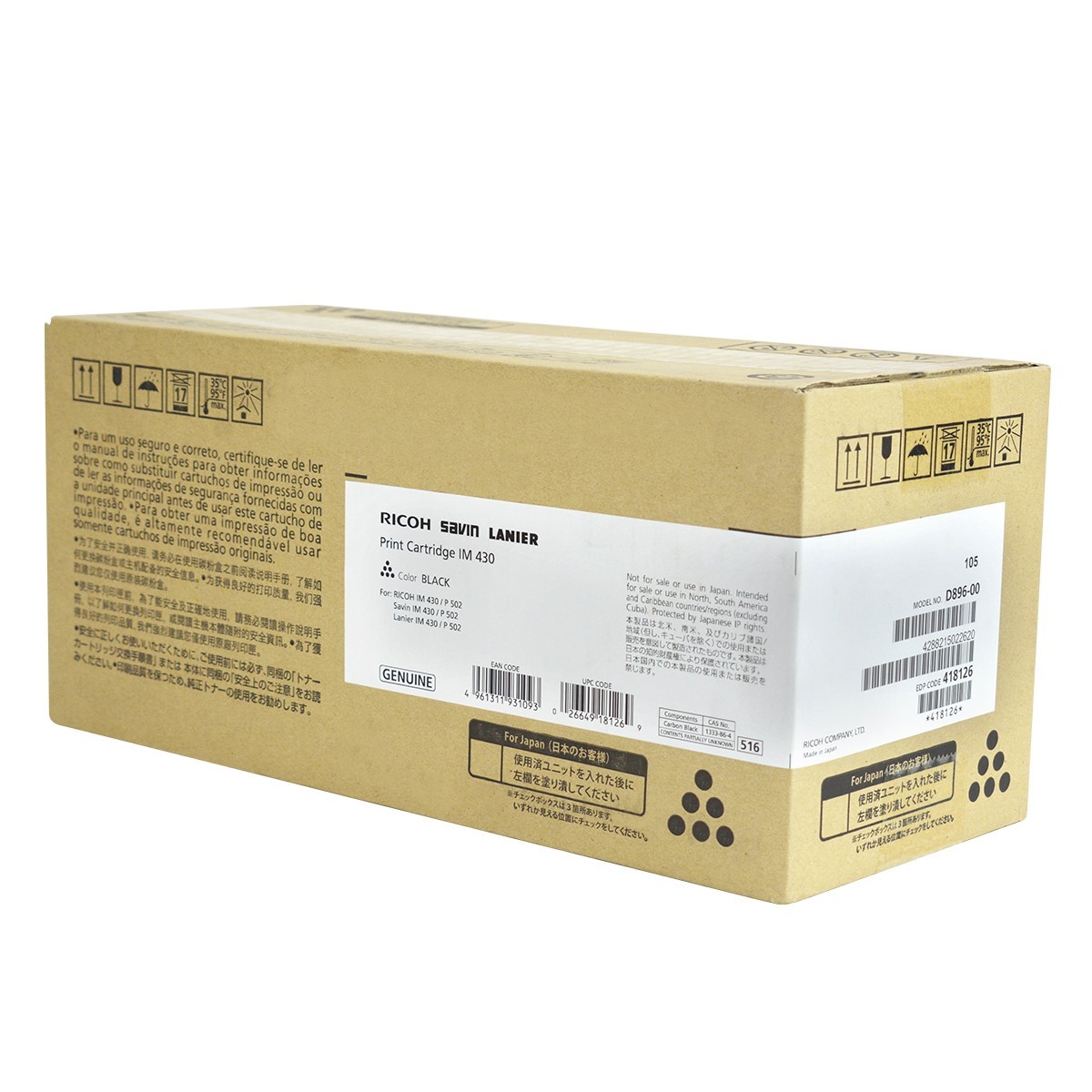 OEM Ricoh 418126, 419078 Black Toner/Cartridges