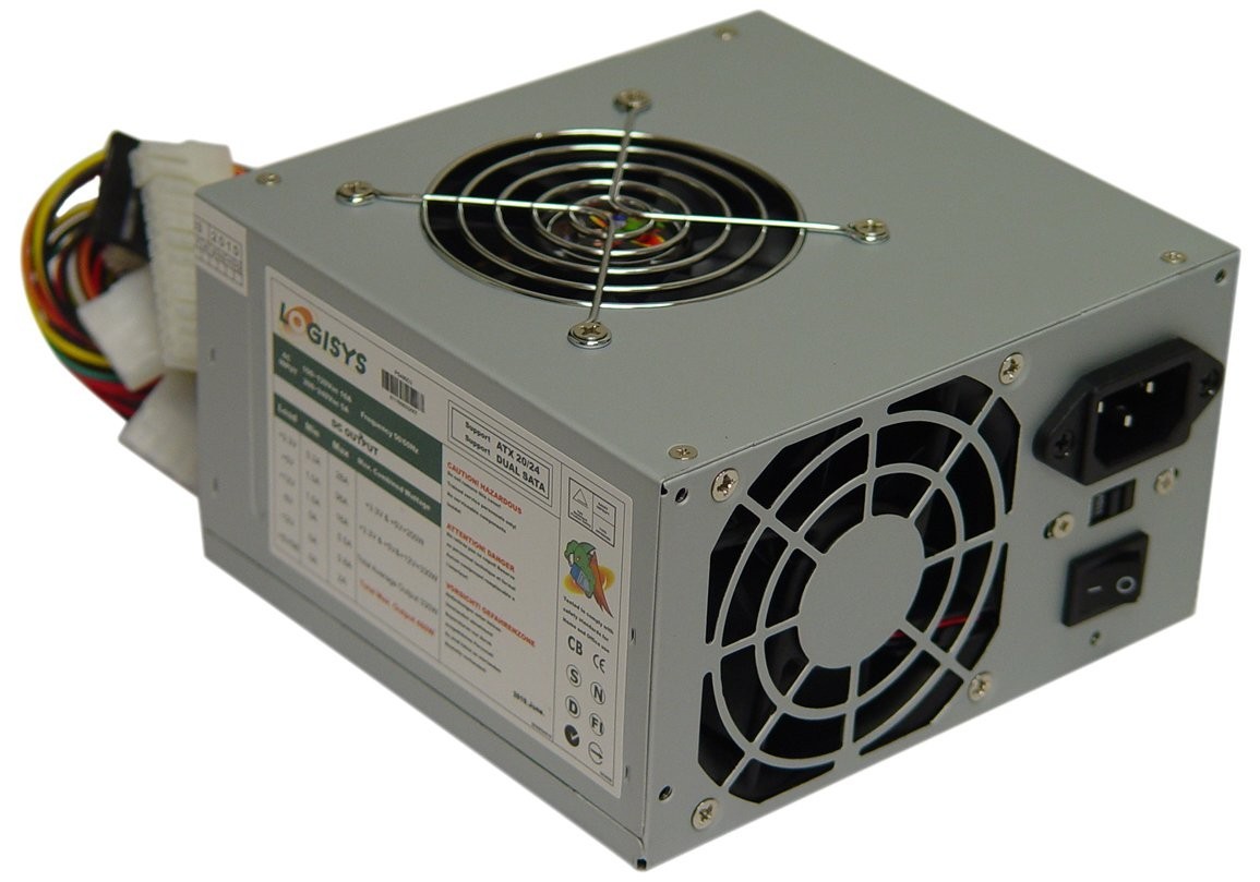 W ATX PSU Power Supply 20+4 Pin Dual Fan SATA Molex P4 Intel AMD PS480D2