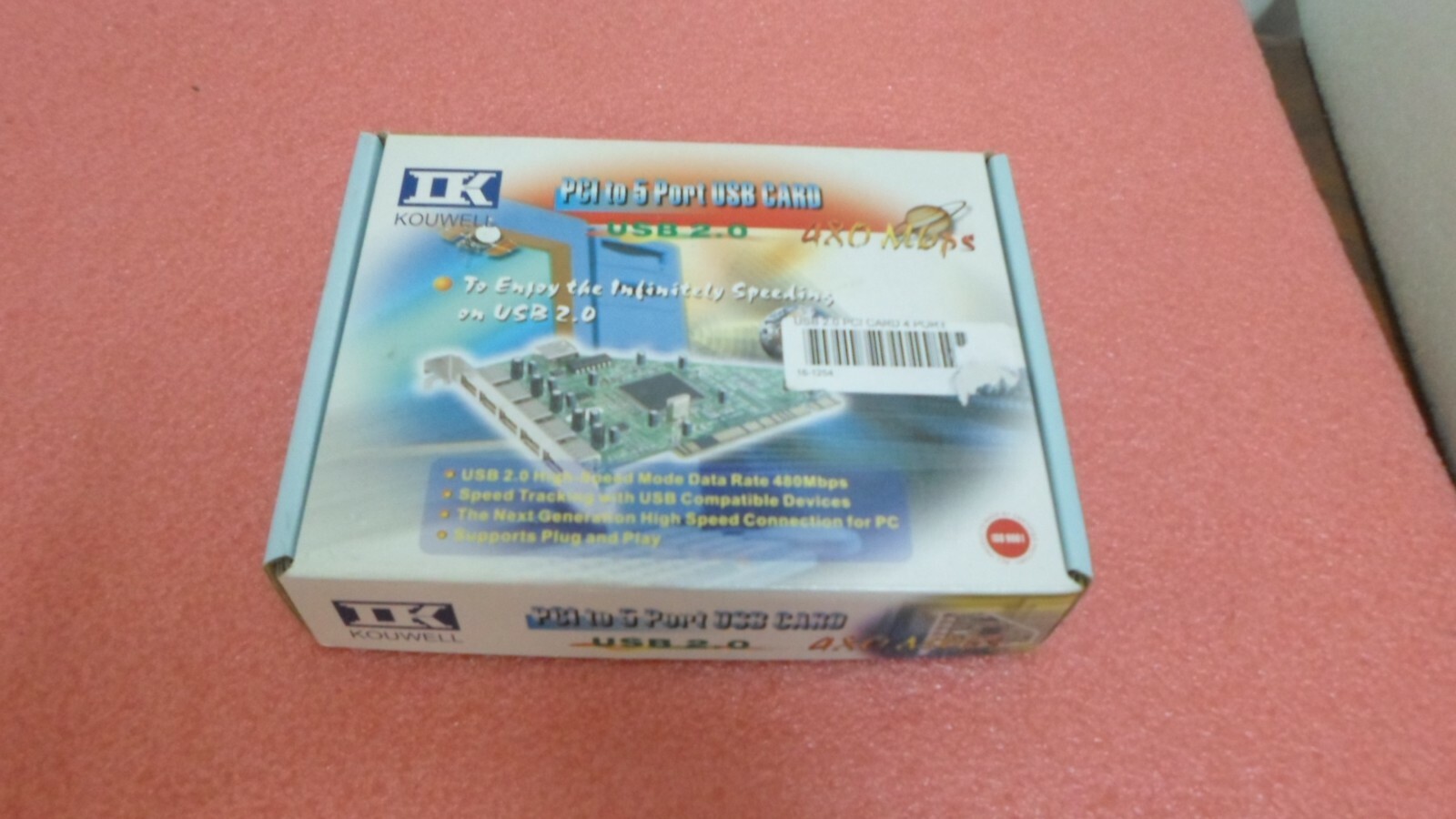 KOUWELL KEC2580N USB 2.0 4+1 PORT HIGH SPEED PCI COMPUTER HOST CONTROLLER CARD