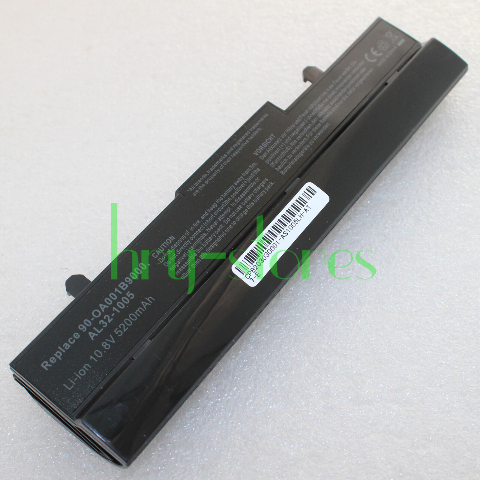 New 6 Cell Battery for Asus Eee PC 1005H 1005HA 1005HAB 1005HAD Black
