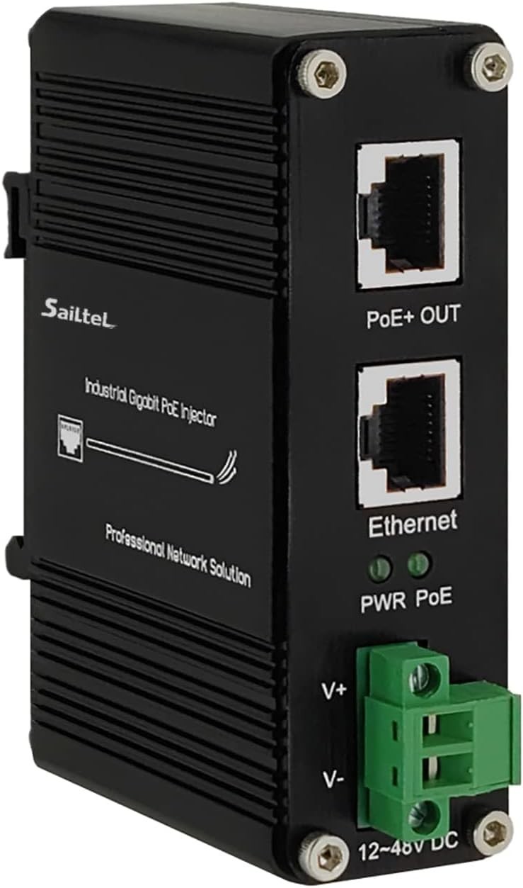 PoE Injector - Industrial Gigabit PoE+ Injector IEEE802.3 at 30W Hardened POE