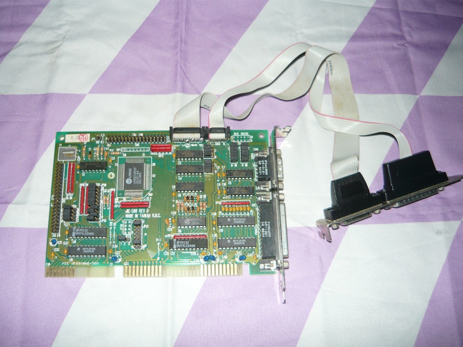 Vintage MIC-500 Rev D ISA I/O Controller Card Serial Parallel Gameport Used Good