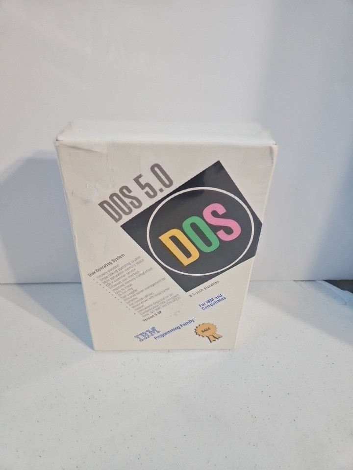 1992 Microsoft MS DOS 5.0 IBM 3.5 inch Diskettes IBM and Compatibles New Sealed