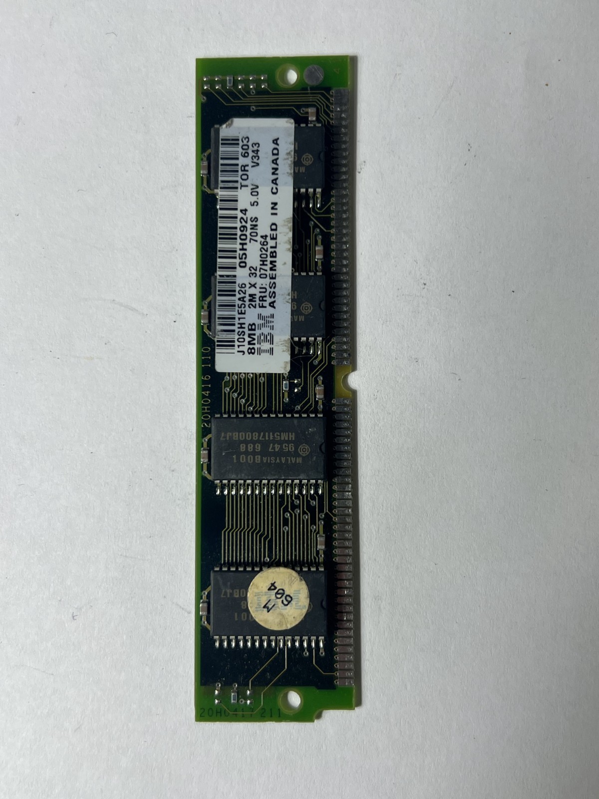 IBM 8MB PS2 Fast Page Mode SIMM Memory RAM 72-Pin Fru  07H0264  05H0924  40H8848
