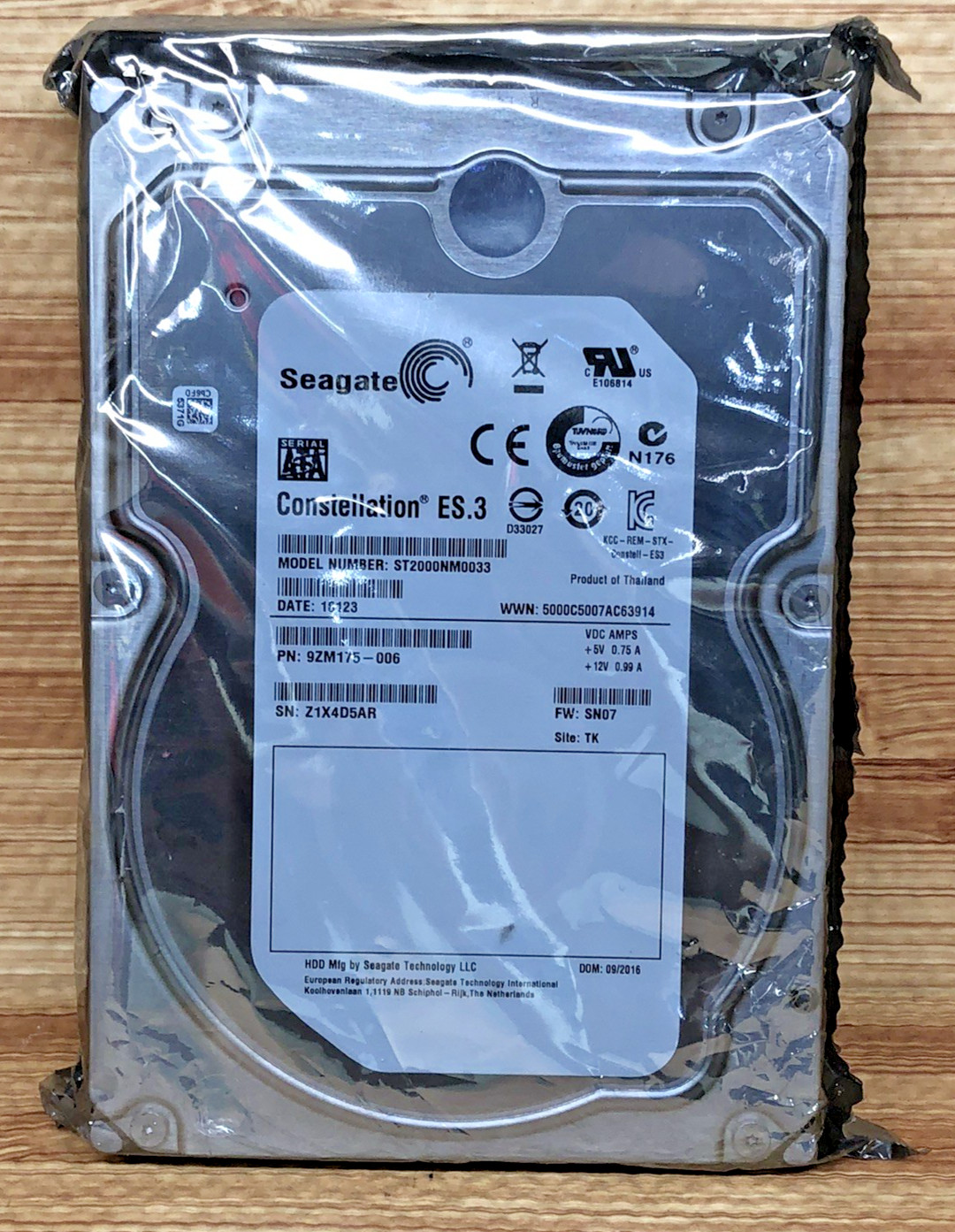 Seagate Constellation ST2000NM0033 2TB 7200RPM SATA 3.5" HDD – New Sealed