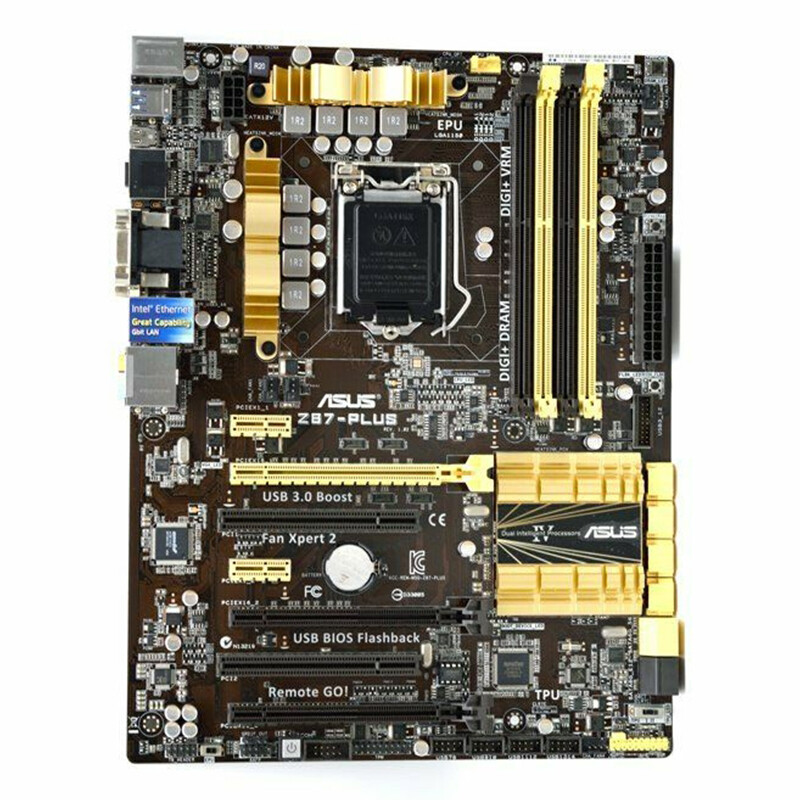 For ASUS Intel Z87 Motherboard Z87-PLUS LGA 1150 DDR3 ATX Mainboard