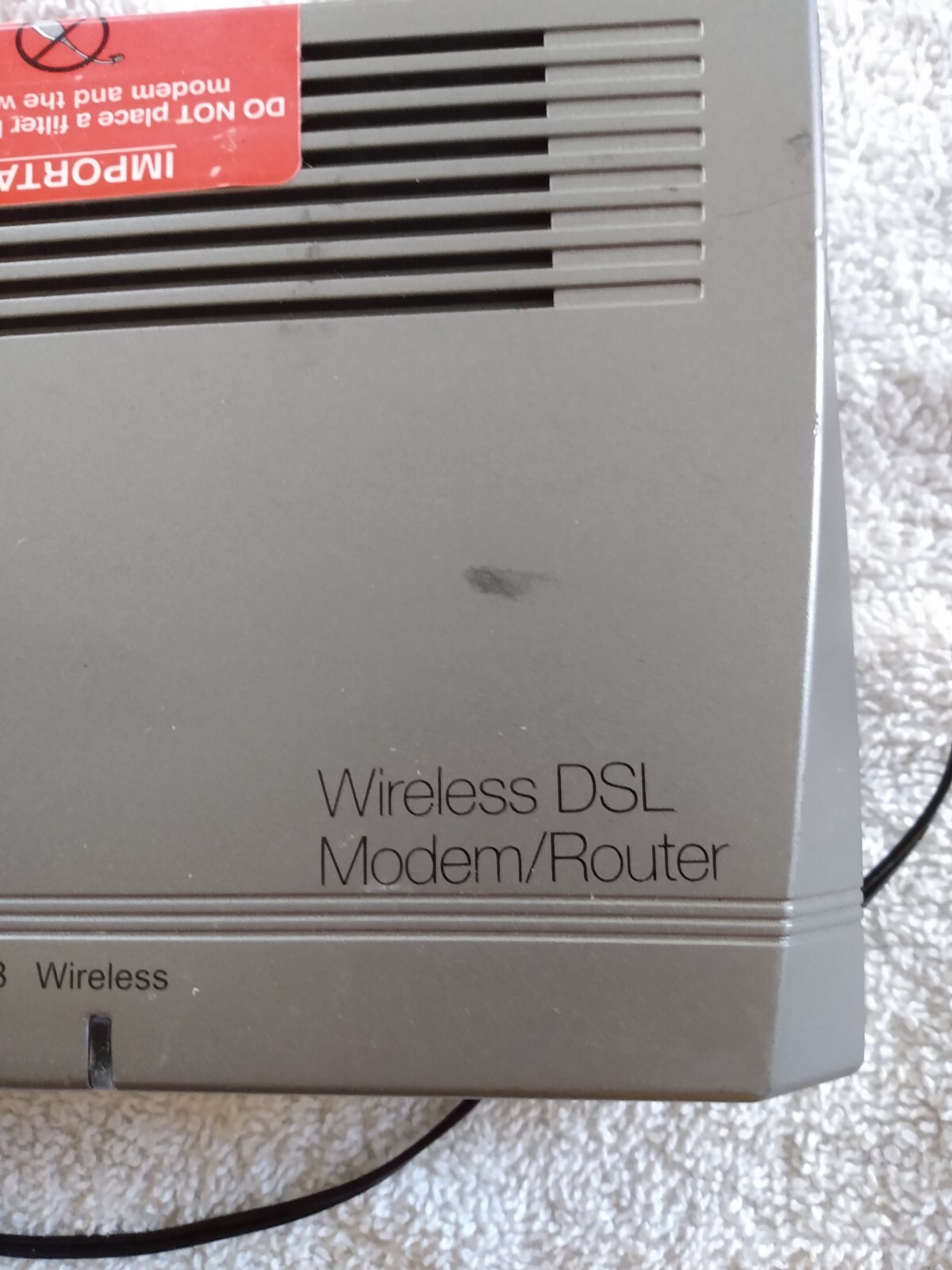 VERIZON ACTIONTEC GT704WG  4-PORT WIRELESS DSL MODEM/ROUTER - USED 