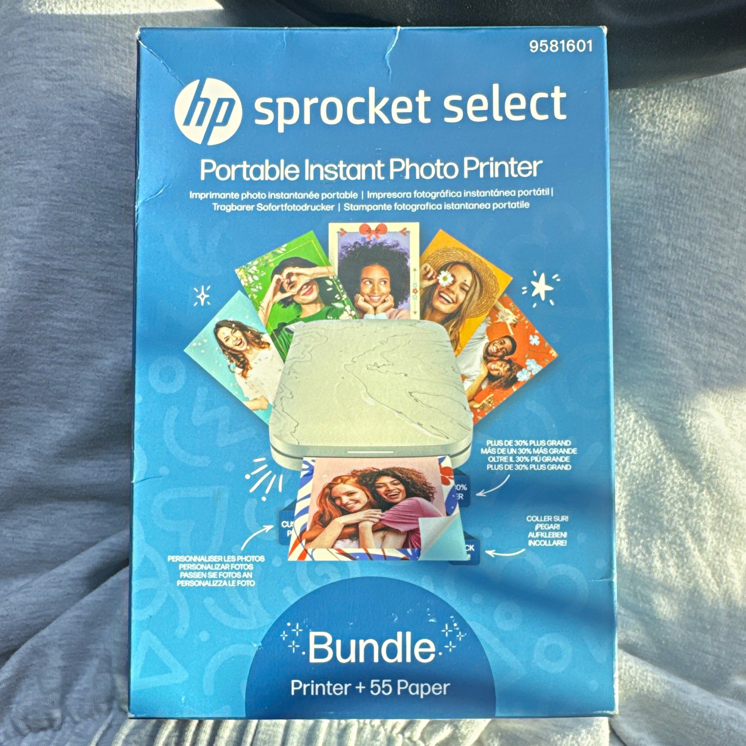 HP Sprocket Select Portable Zink Photo Printer Bluetooth + 55 2.3x3.4 Paper