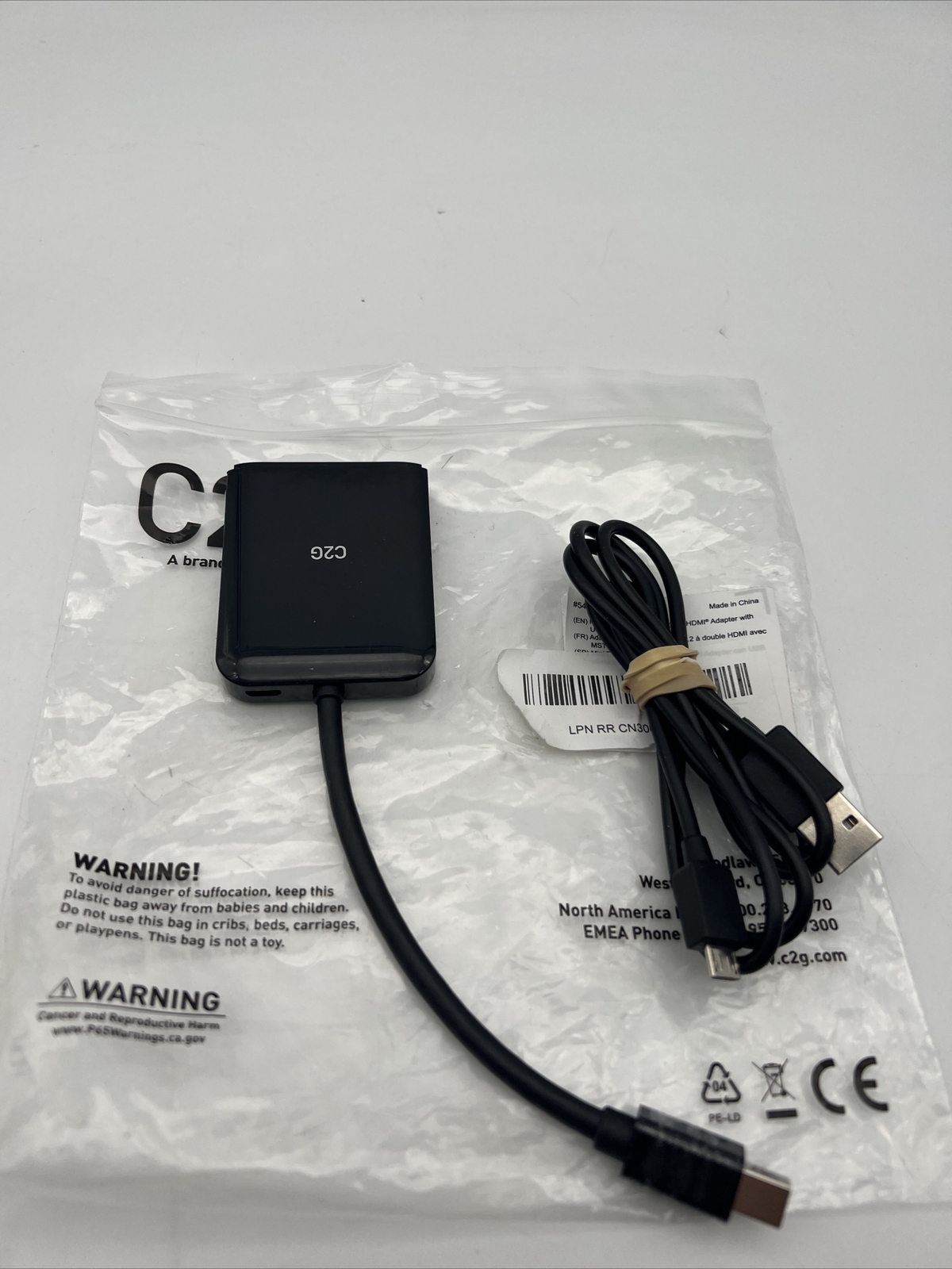 C2G DisplayPort 1.2 to Dual DisplayPort Adapter w/ USB Powered 54292