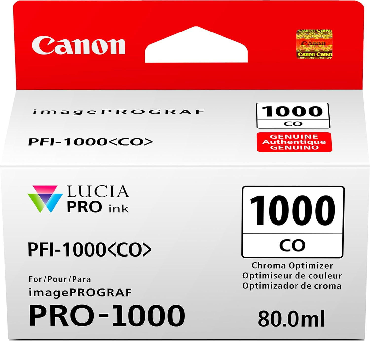 Canon PFI-1000 Genuine Chroma Optimizer Ink Tank, Compatible with Imageprograf P