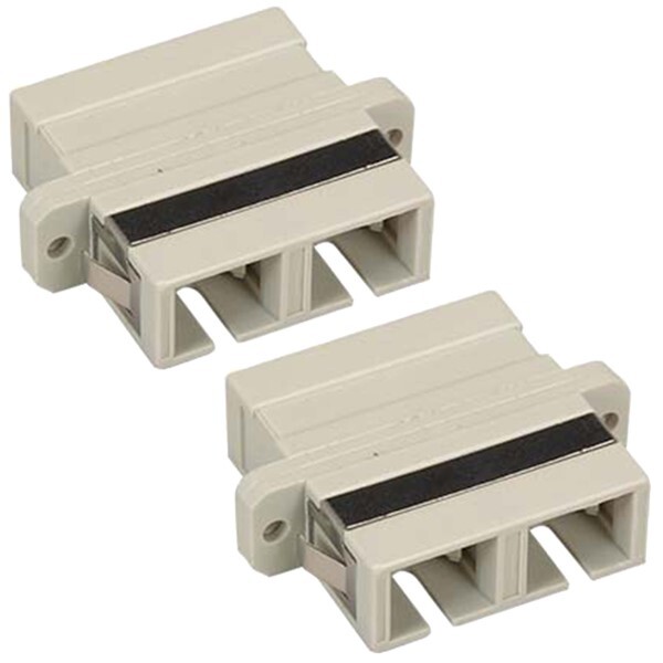 2 Pcs SC to SC Duplex Multi Mode Fiber Optic Optical Coupler Adapter Connector