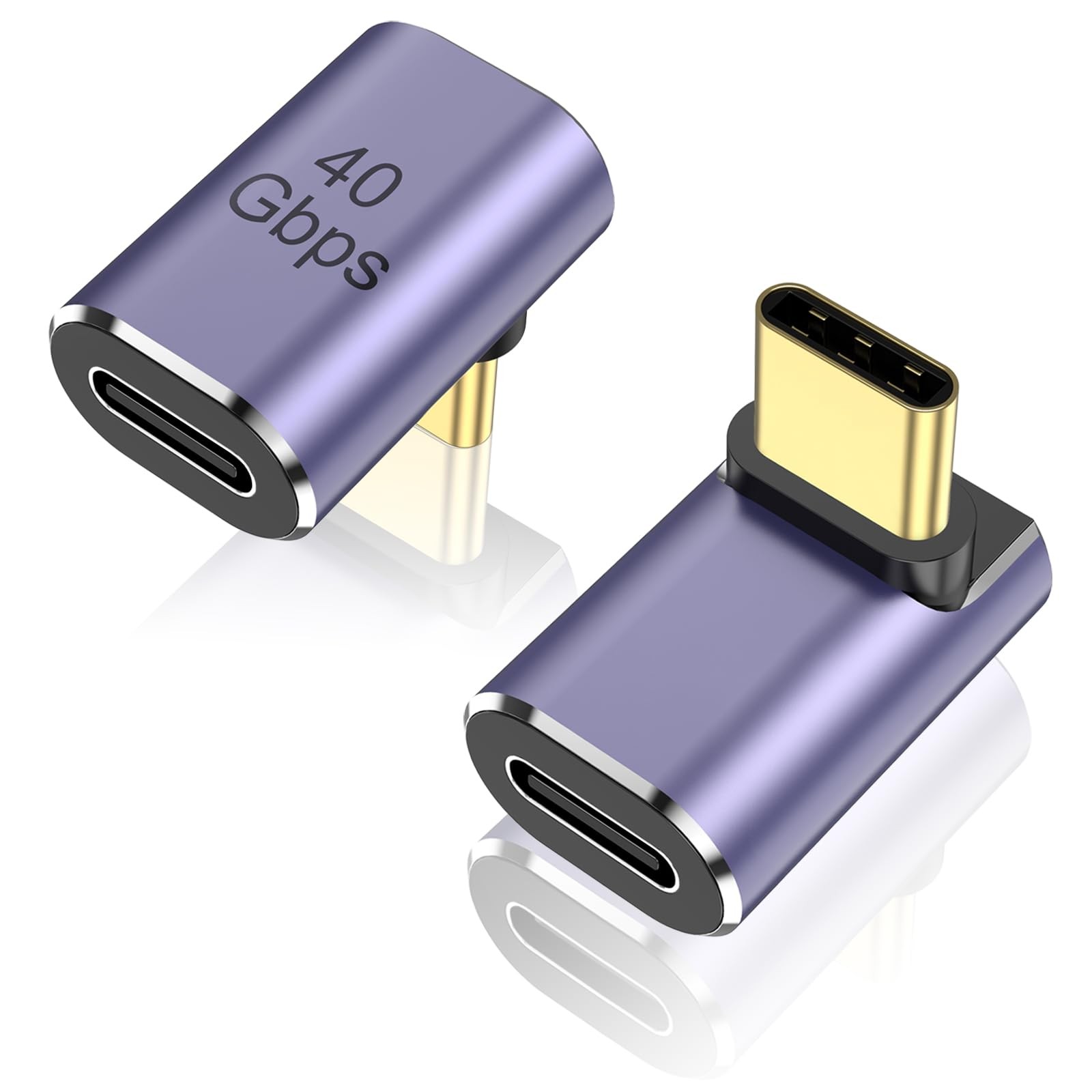 Meliya 2 Pack 90 Degree USB C Adapter, Right Angle 100W Type-C Male to...