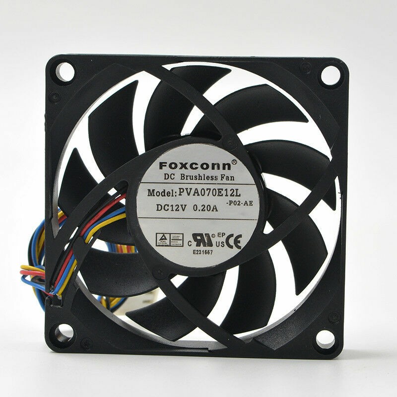 1 PCS FOXCONN 7015 PVA070E12L 12V 0.20A 7cm hydraulic PWM silent fan 4-pin