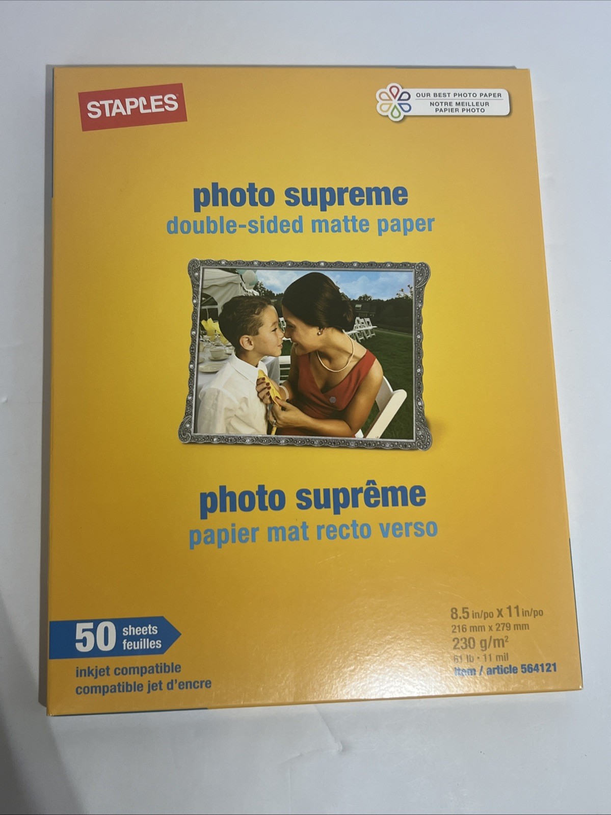 Staples Photo Supreme 50 Sheets Double sided Matte 8.5" X 11" #564121 inkjet NEW