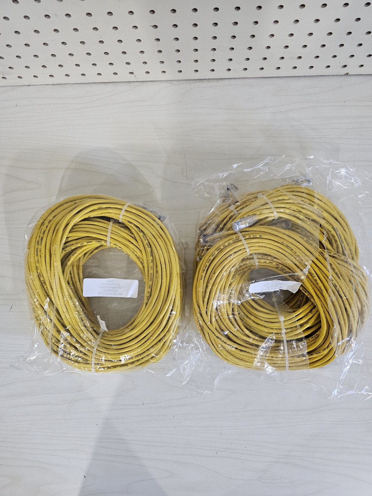 Lot of Ten (10) Ethernet Patch Cable 40' Yellow