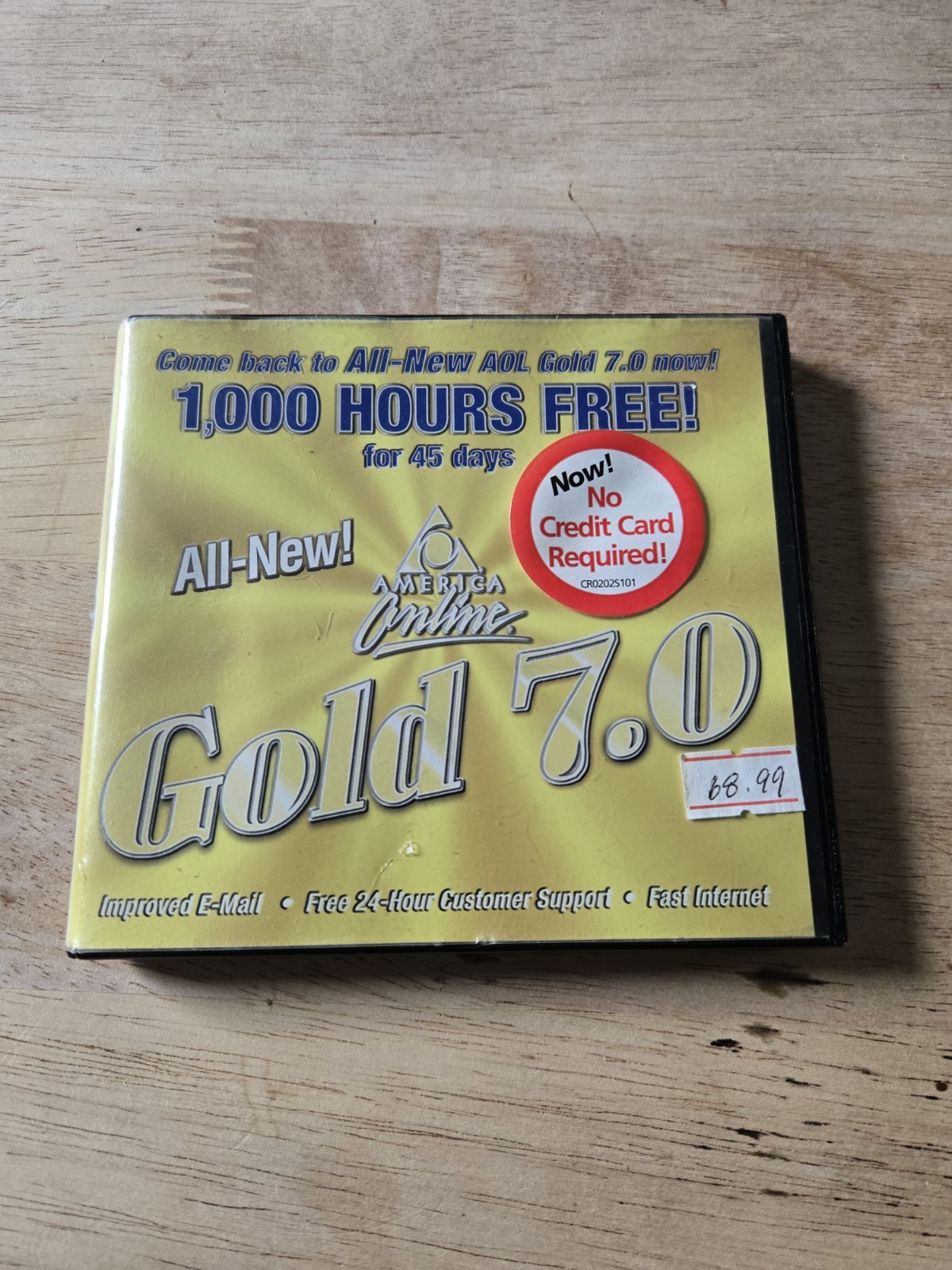 America Online Gold 7.0 CD-ROM 1,000 Hours Free Unknown Use