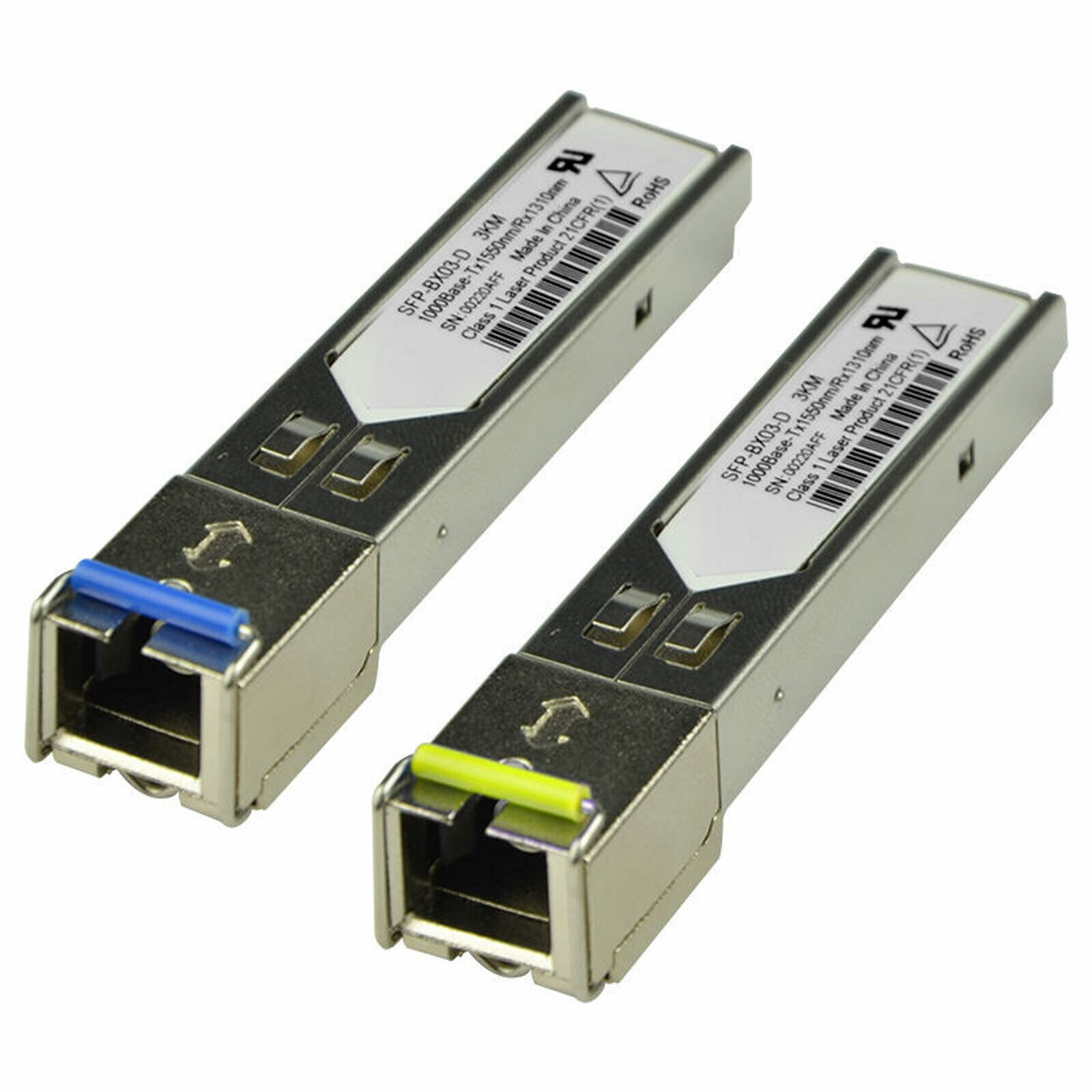2Pack 1.25Gb/s 3KM SC Connector Single-Mode Fiber Transceiver Module SFP-BX03-D