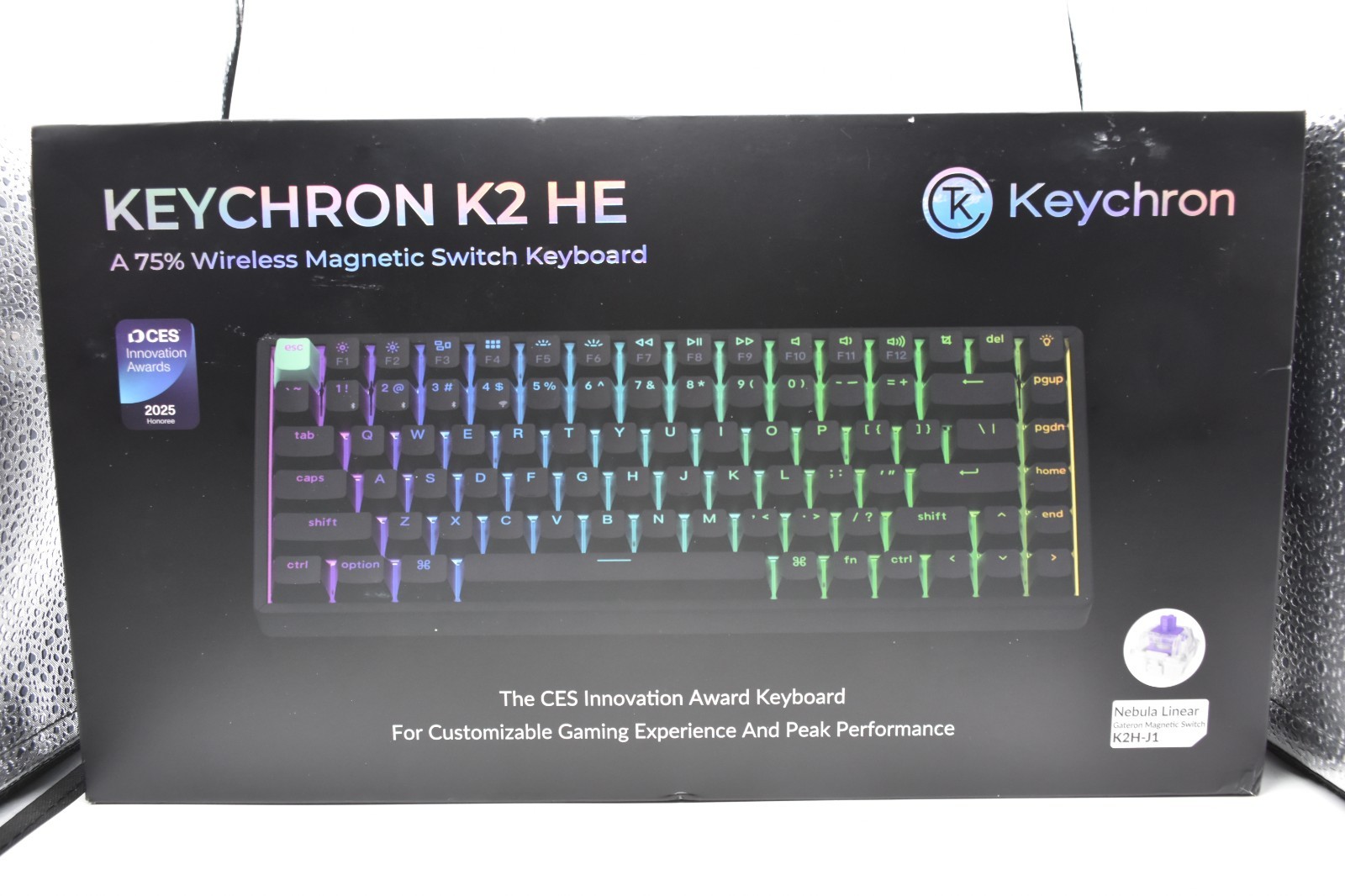 Keychron K2 HE 75% Wireless RGB Mechanical Keyboard K2H-J1 Nebula Linear Switch