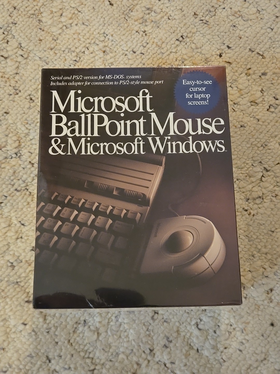 Vintage Microsoft Ballpoint Mouse & MS Windows OS 90s NOS Complete NEW SEALED