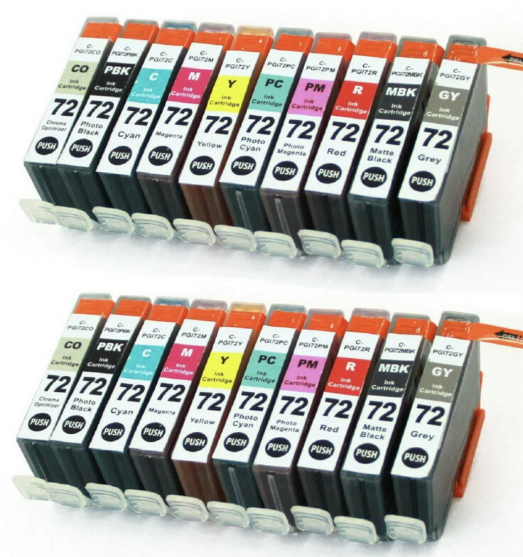 20-Pk/Pack PGI72 Ink Cartridge for Canon PIXMA Pro-10
