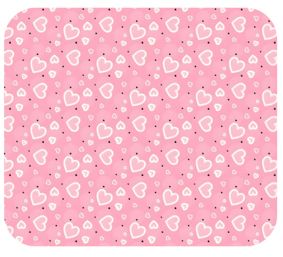 PINK HEARTS VALENTINE OPTION 19 THEMED MOUSEPAD MOUSE PAD THICK 9" X 7"