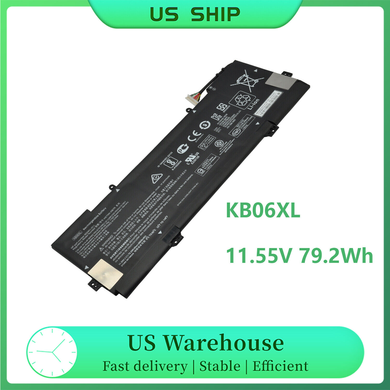 Genuine KB06XL 902499-855 HSTNN-DB7R Battery For HP Spectre X360 15 15-Bl012DX 