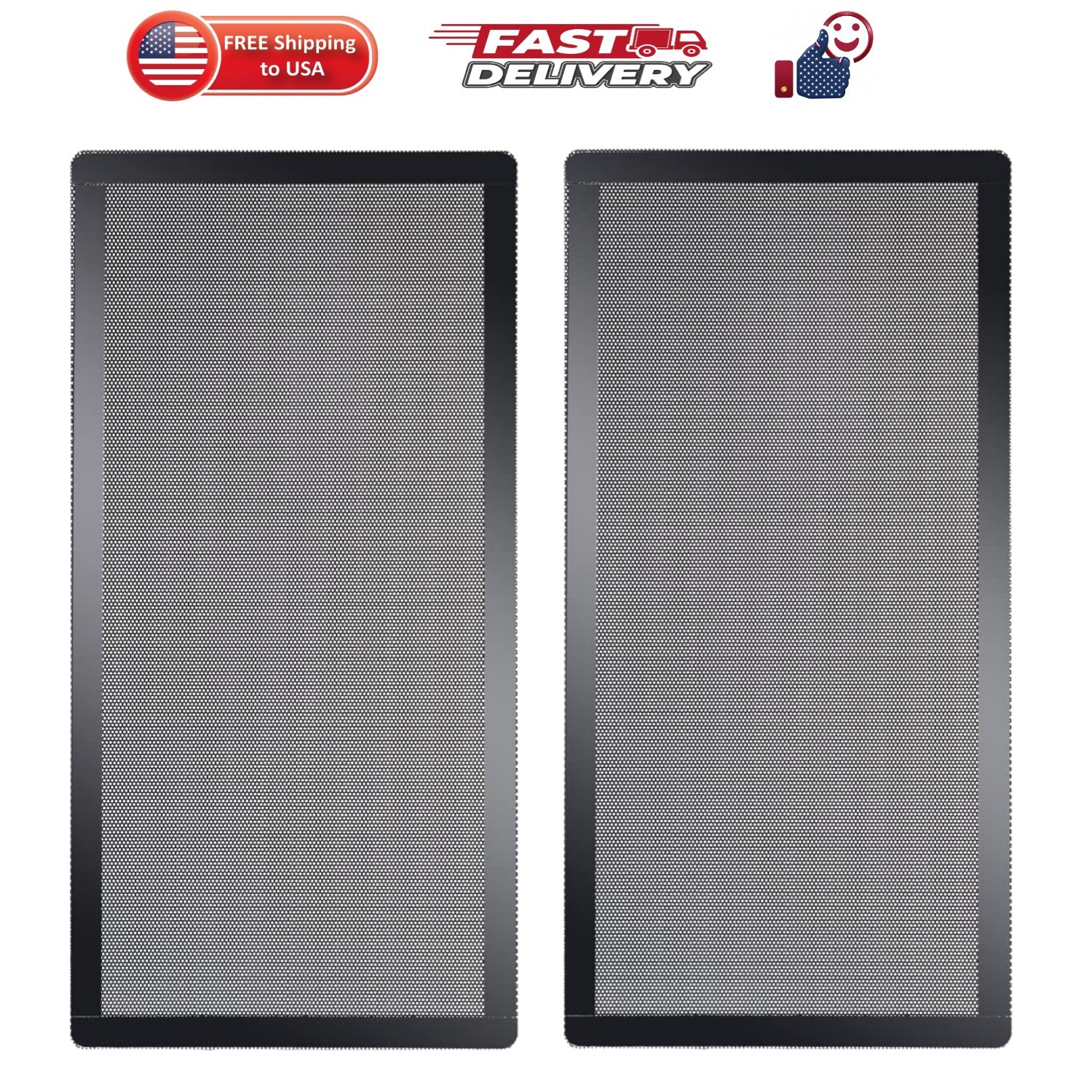 Magnetic PC Case Dust Mesh Filter, 120 x 240mm PVC Cooling Cover, 2 Pack