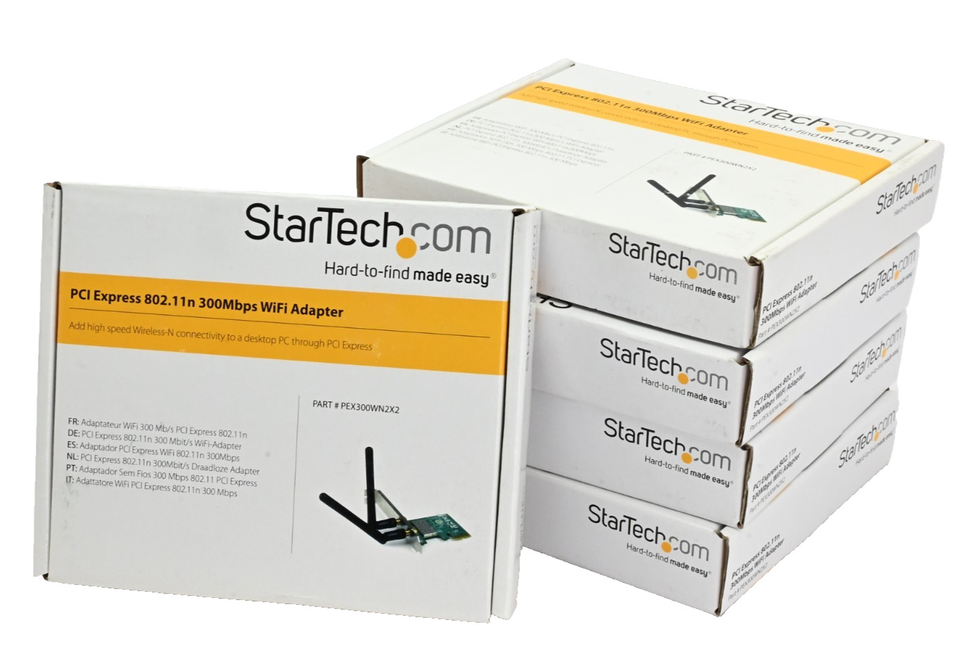 Lot of 5x StarTech PEX300WN2X2 PCI Express 802.11n 300 Mbps Wifi Adapter