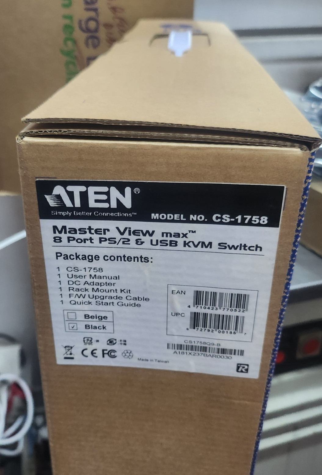 ATEN CS-1758 MasterView Max Multiplatform KVM Switch USB/PS2  - NEW in Box