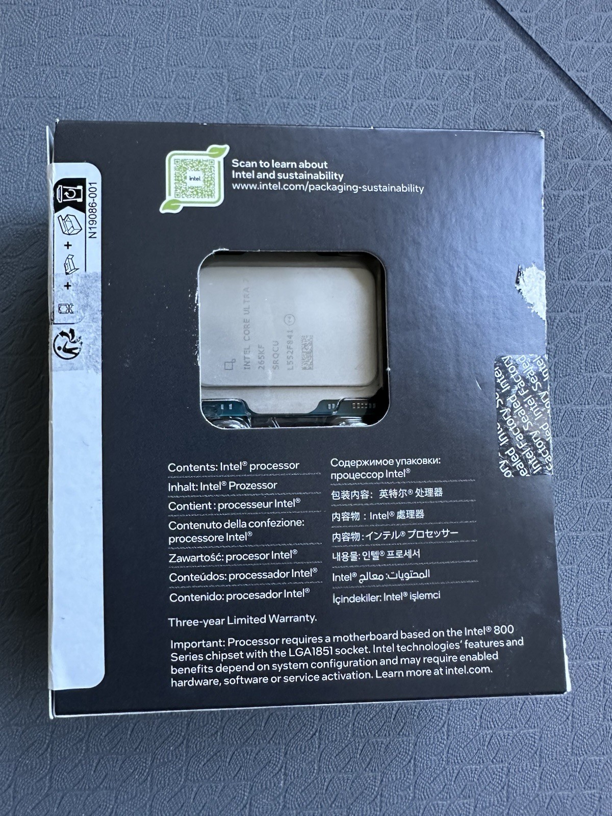 Intel Core Ultra 7 265KF 20-Core LGA 1851 Desktop Processor CPU