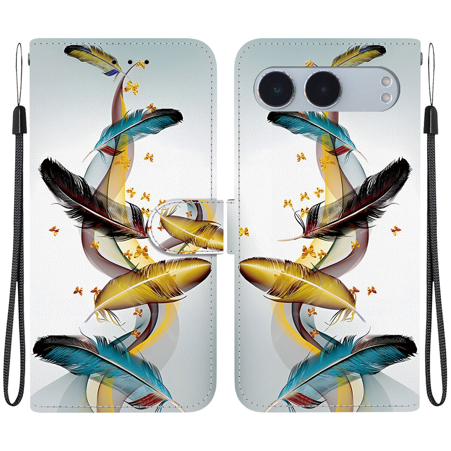Lion Feather Flower Wallet Cover Case for Huawei P40 P30 P20 Nova 12 13 5T 14