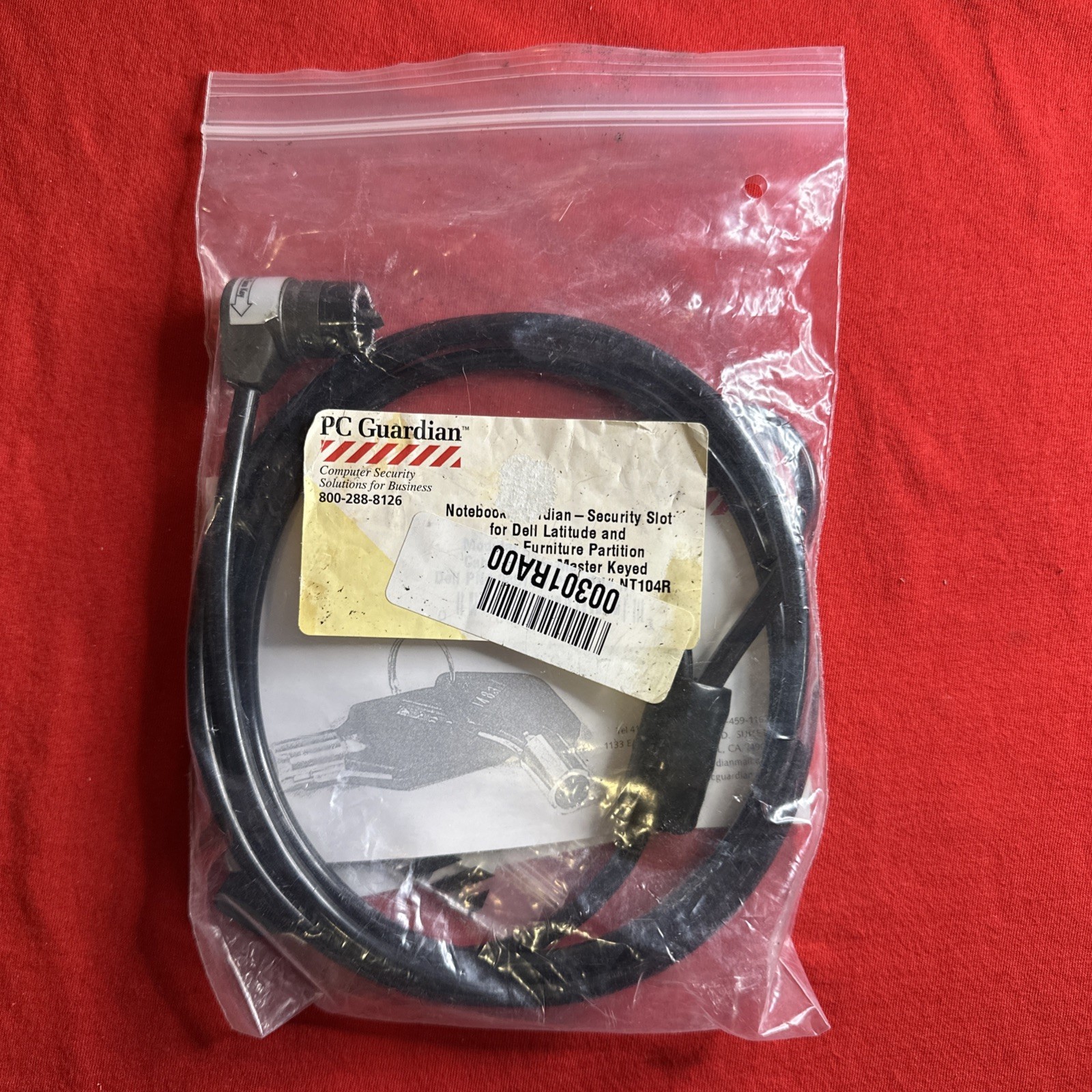 PC GUARDIAN NT104R NOTEBOOK -PC LOCKING SYSTEM WITH KEYS AND PLATE