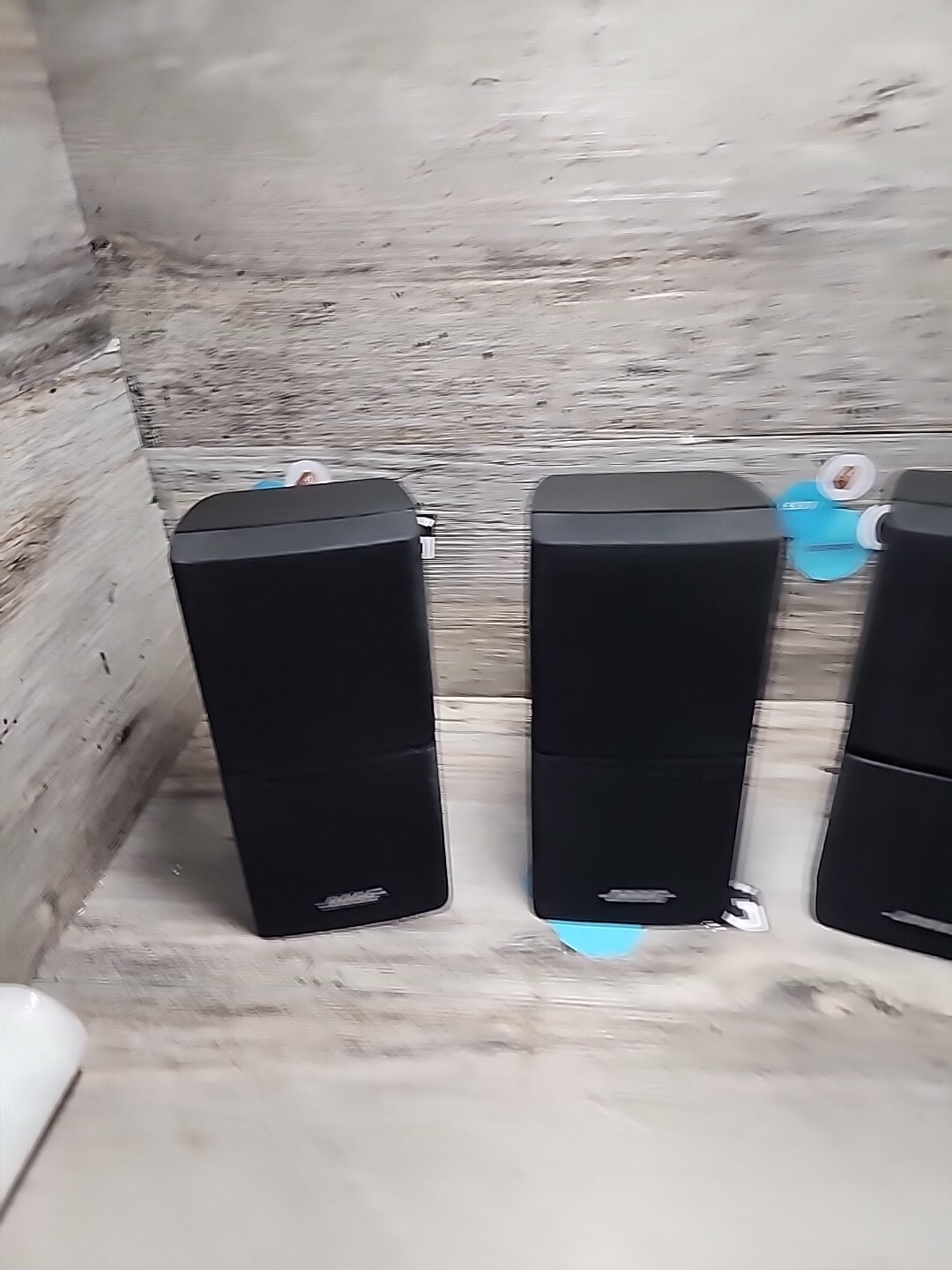 PAIR(3) OF BOSE DOUBLE CUBE ACOUSTIMASS LIFESTYLE SPEAKERS. BLACK. WORKS GREAT 