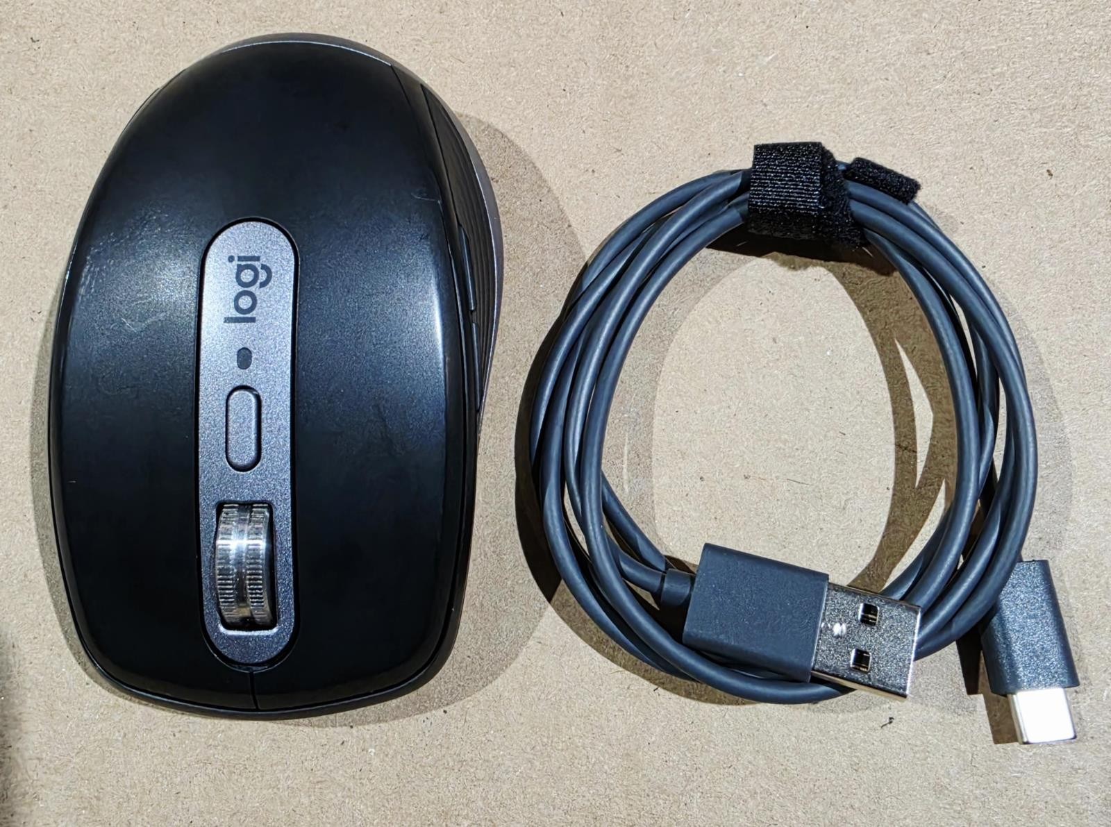 Logitech MX Anywhere 3S for Mac Bluetooth Mouse Space Gray USB-C Cable Tested