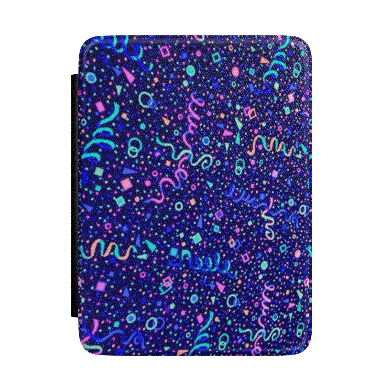 Neon Confetti Pattern Kindle Case | Arcade Floor 80s Retro Squiggle Design