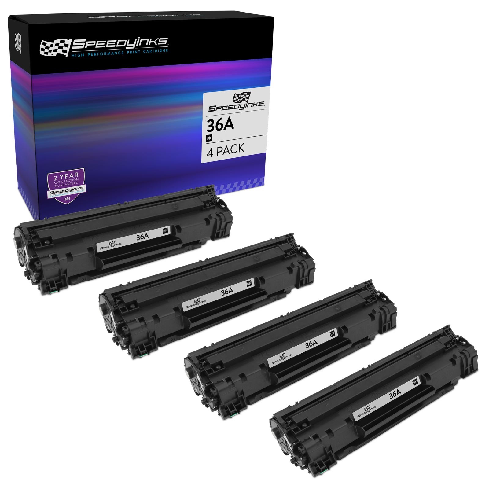 SPEEDYINKS Inks Compatible Replacement for HP 36A Black Toner Cartridge (3-Pack)