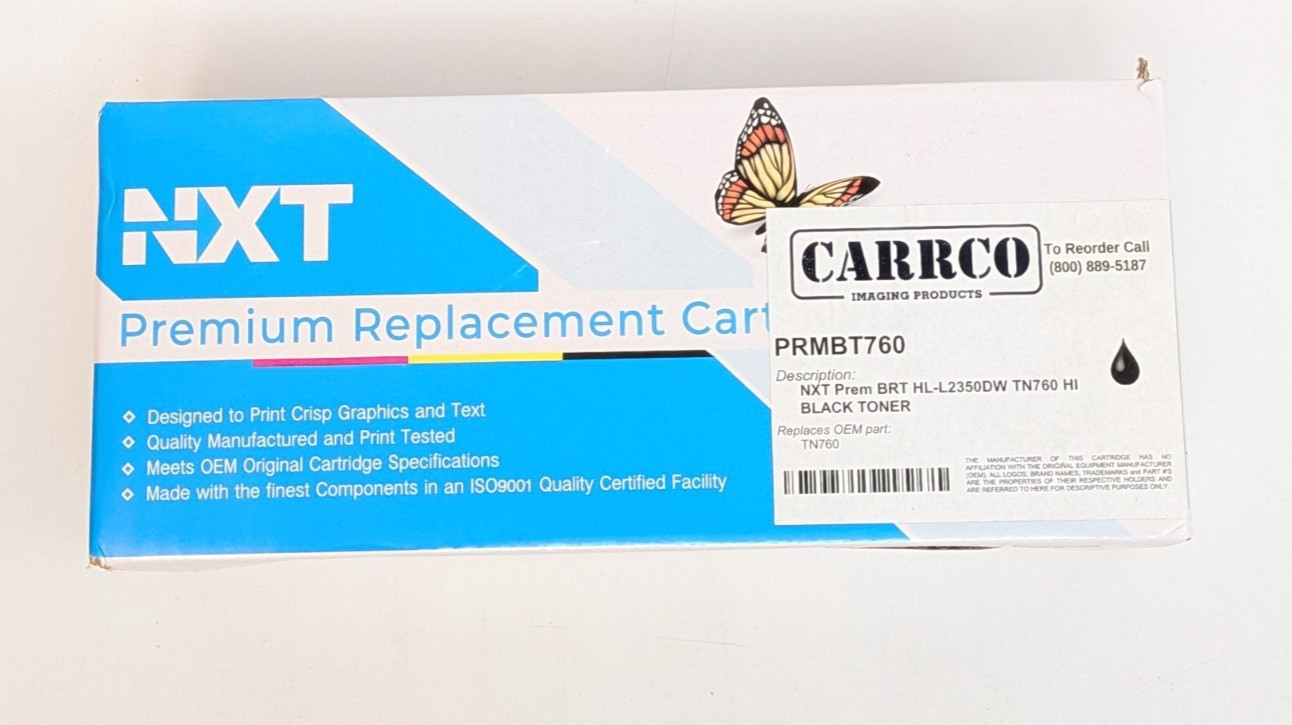NXT Premium PRMBT760 TN760 Toner Cartridge High Black