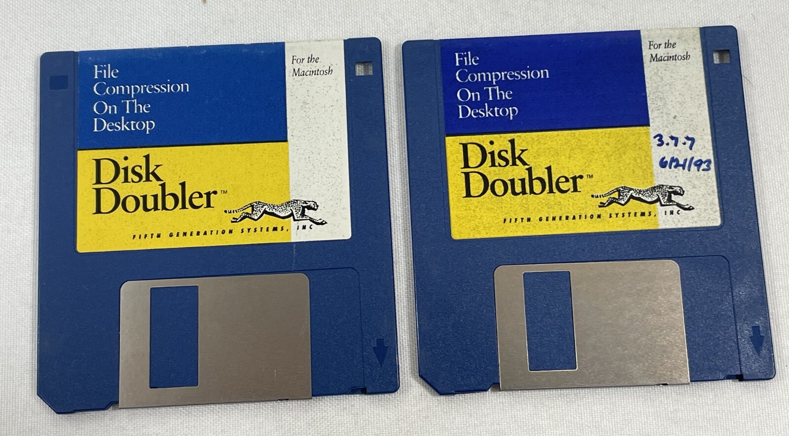 Vintage 1992 Disk Doubler 3.5" Floppy Disk MAC Disk 1 & 2 Salient