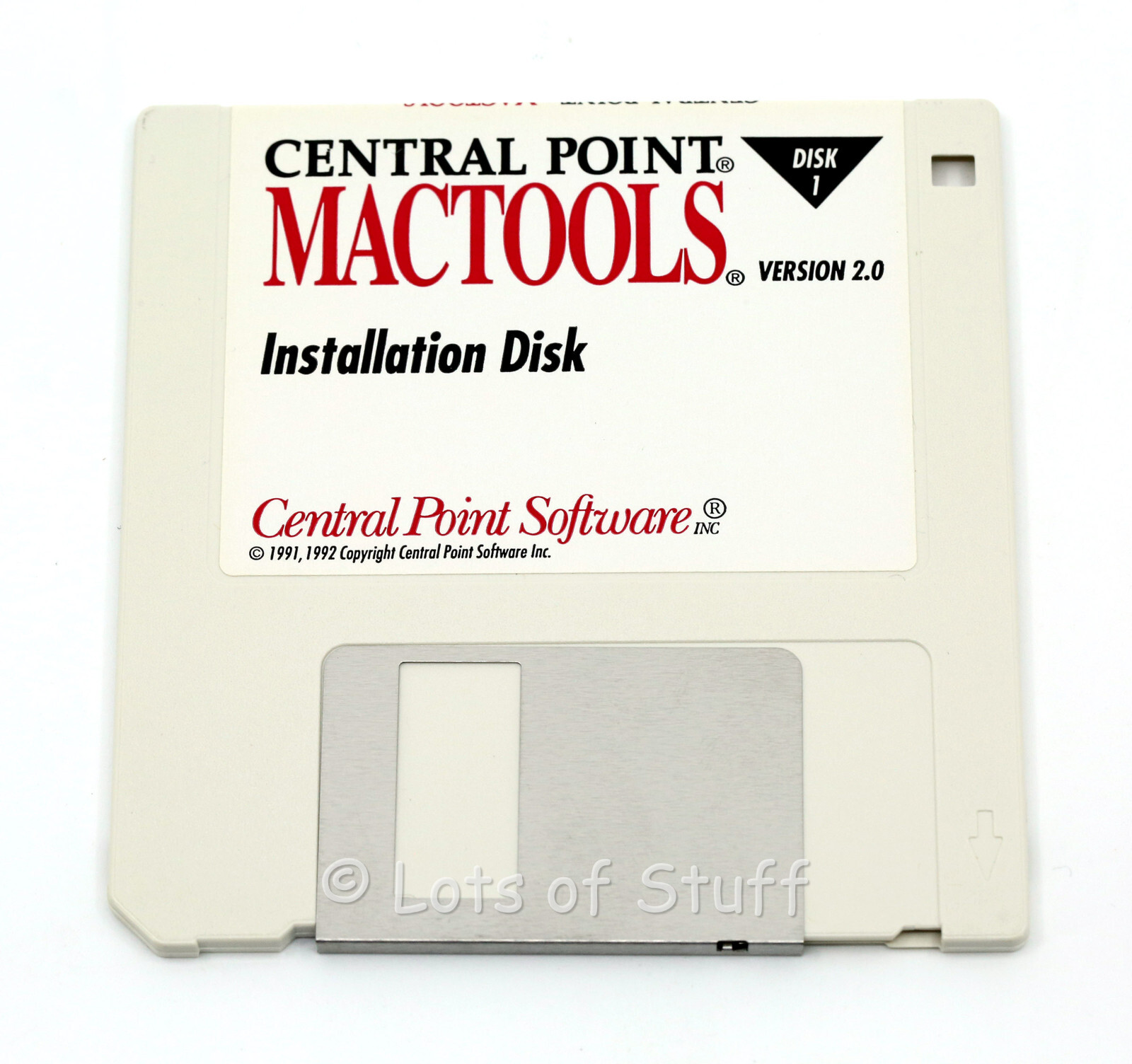 Central Point Mactools 2.0 Software Mac On 3.5 - Inch Floppy Disks Vintage No SN