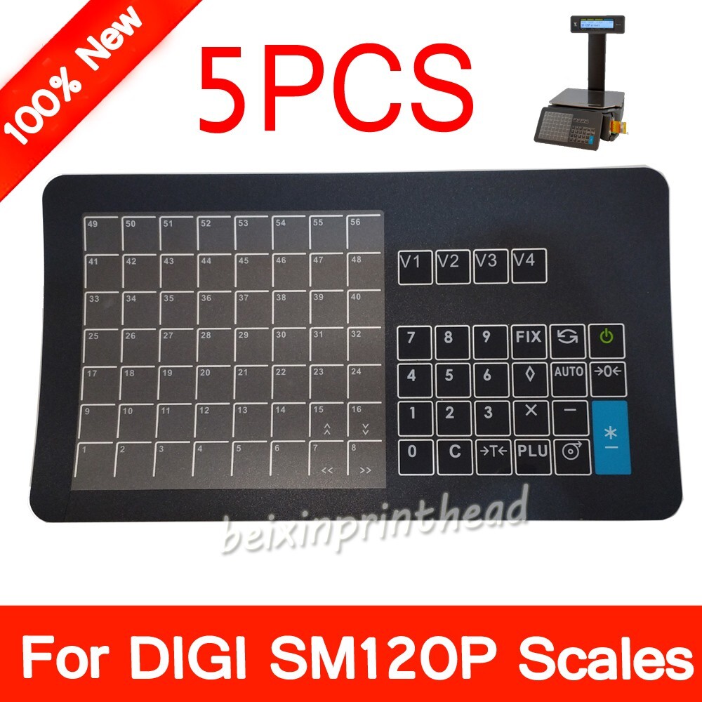 5X Keyboard Film English Version For DIGI SM120P SM-120P Balance Scale Key Sheet