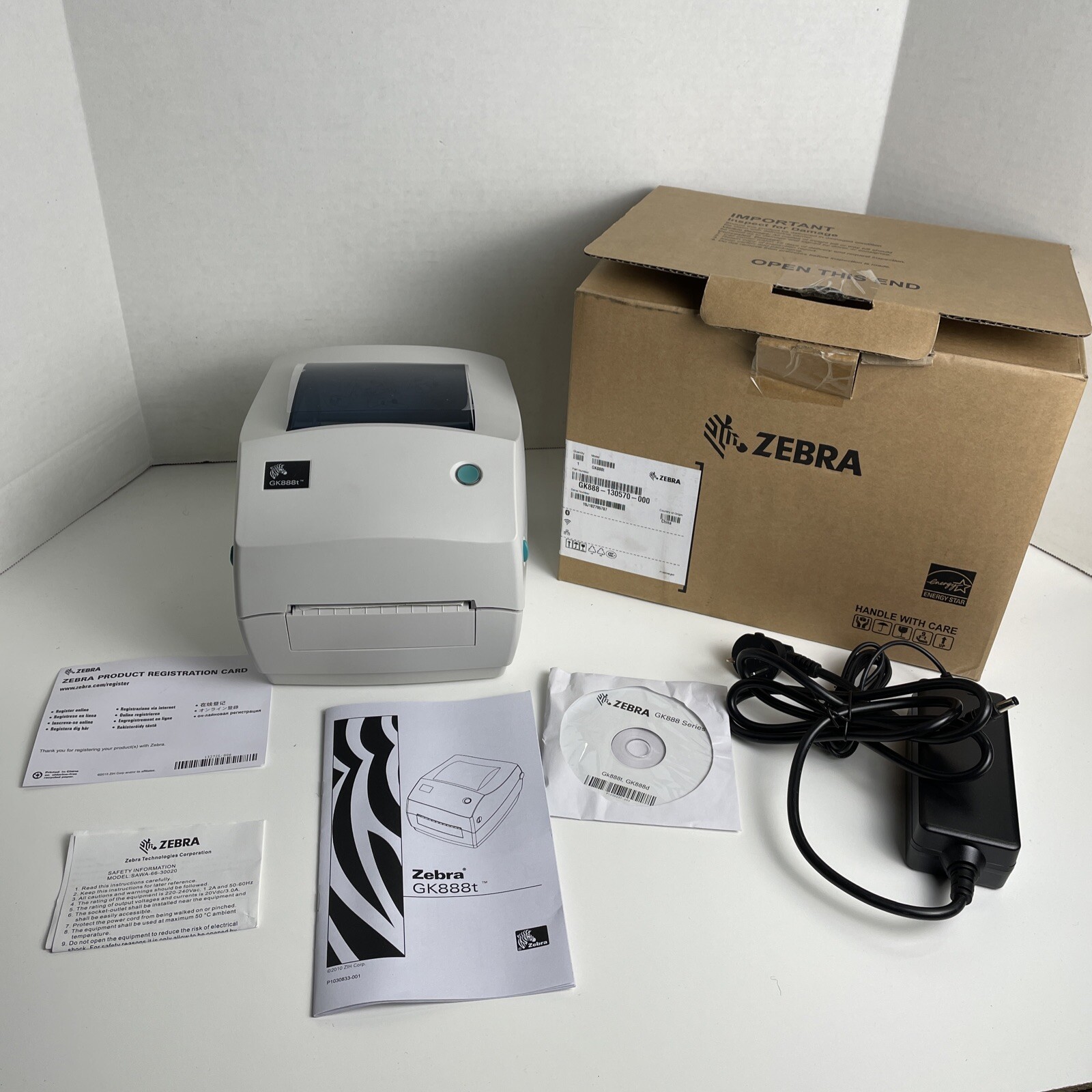 Zebra GK888T Label Thermal Printer USB Same as GC420t TLP2844