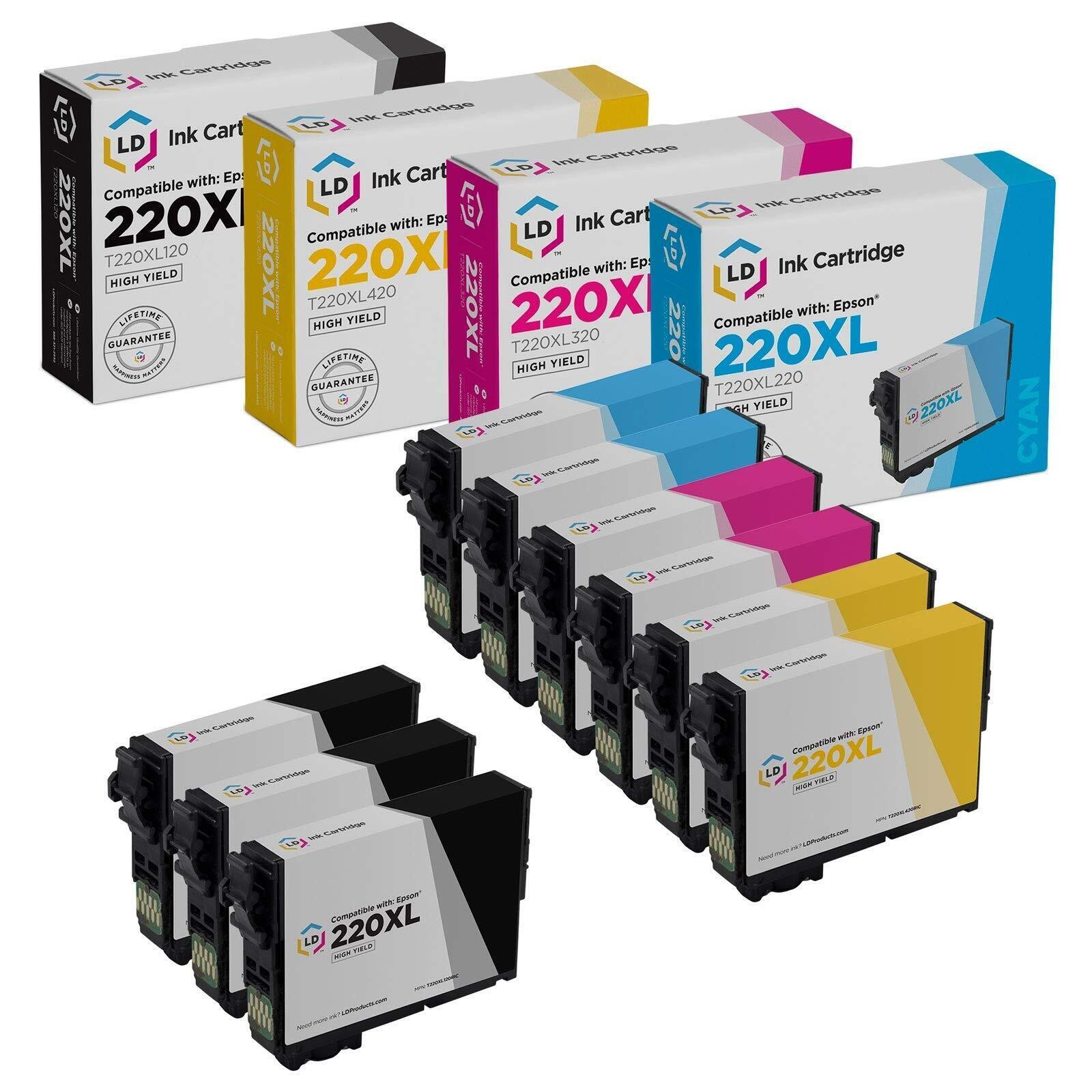 LD 9PK 220XL T220XL Ink Cartridge For Epson WorkForce WF-2750 WF-2760 WF-2630