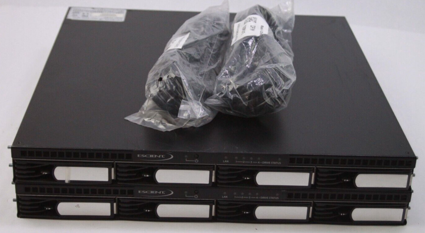 Lot of 2 Escient Vision Model VX-600 Harddrvie Servers READ AS IS 8 X1TB Drives